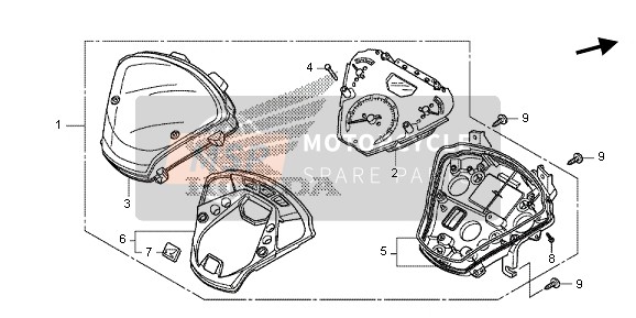 37110K01D11, Compteur Comp. Combine, Honda, 0